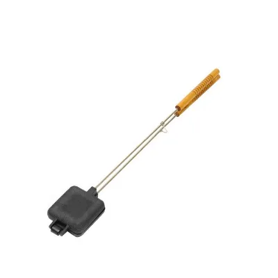 Bread Clip Toaster Hamburg Maker Square Shape Single Cast Iron Sandwich Roaster Detachable Stainless Steel Handle Double Pan