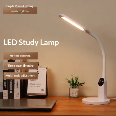 LED Study Desk Lamp Plug-in Touch Control CE Certified Two-prong Plug Student Reading National Standard Desktop Lamp CRI 80-89
