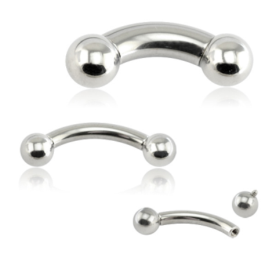 Hot Selling Surgical Steel Ear Piercing Curved Big Gauge Barbells Body Jewelry