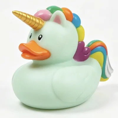 Cute Cartoon Unicorn Rubber Duck Squeaky Bath Toy Kids Bathtub Water Play Party Decor Gifts 8cm Size Customize Animal Shape Duck