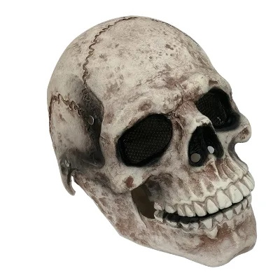 Scary Moving Jaw Open Mouth Head , Creepy Cosplay for Skull Collection Costumes Props Stylish Party Face Mask Made of Latex