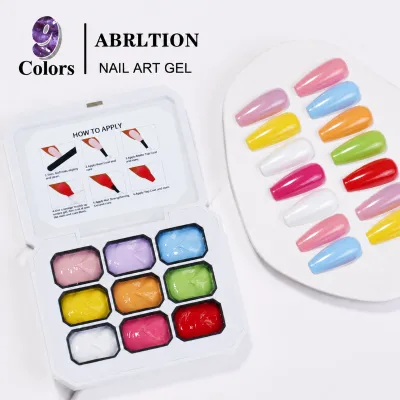 Wholesale Pat Pat UV Gel 9 Colors Semi-solid Ombre Nail Painting Gel Non-Toxic High Quality OEM Private Label