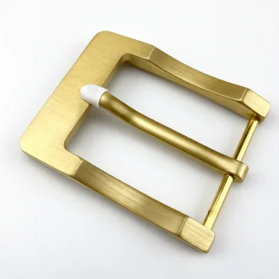 Wholesale Classic 40mm Casting Luxury Heavy Duty Copper Custom Logo Solid Brass Pin Buckle for Men Genuine Leather Belt