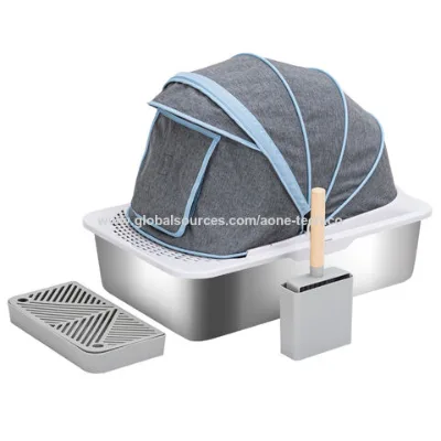 Supplier Light luxury ceiling stainless steel cat litter box for indoor using