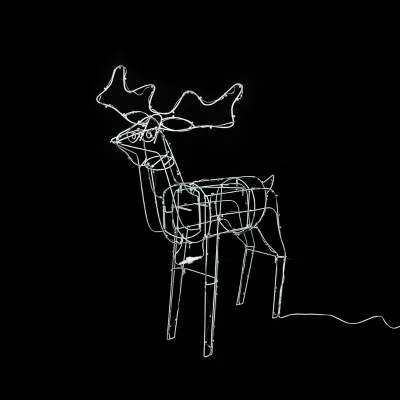 High Quality Foldable 3D Reindeer Light Decorative Holiday Motif Lights Indoor Outdoor Xmas Reindeer Decor Light