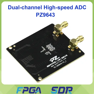 PZ9643 FPGA Module Dual-Channel 14-bit High-Speed ADC 250MSPS AD9643 with 120P Expansion Port LVDS for Digital Signal Processing