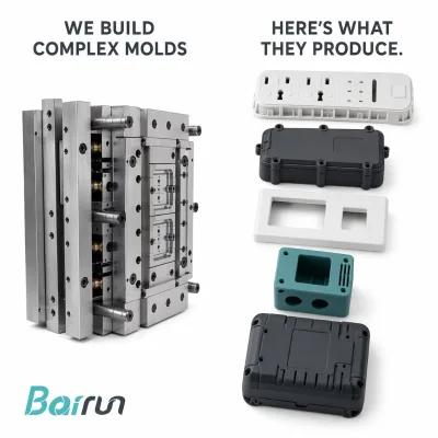 Precision DFM Analysis Fire Resistant ABS PC Plastic Outdoor Power Socket Mold Rapid Tooling Supplier Precision Injection Mold