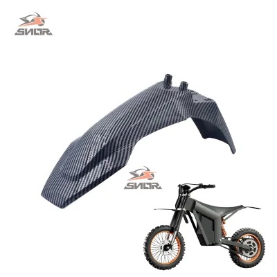 SNOR Front Rear Fender Kit for KUGOO Tuttio Electric Dirt Bike Carbon Fiber Style Mudguard Motorcycle Modification Parts