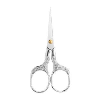 Retro Plum-patterned Chinese-style Stainless Steel Small Scissors