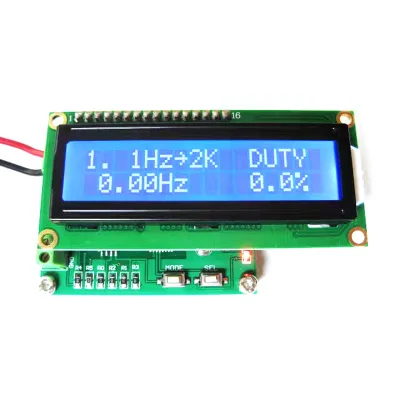 Portable Multifunction Digital Phase Meter Duty Cycle Temperature Frequency Measuring Meter LCD Display 7-12V Power