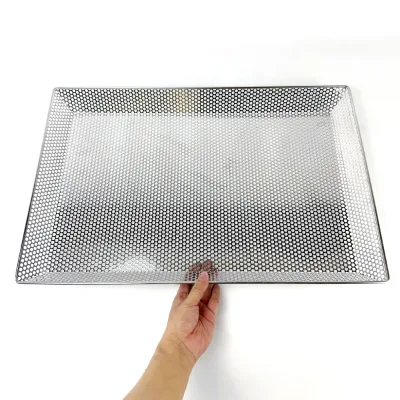 Fully Stackable Perforated Stainless Steel Tray for Custom Baking Dishes & Pans