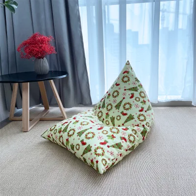 Living Room Bean Bag Hot sale Factory price Custom sky blue waterproof triangle Linen beanbag soft bean bag chair