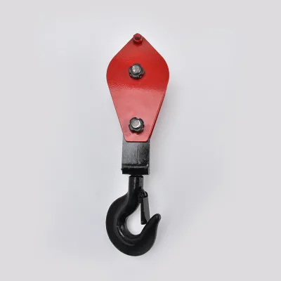 Miniature double cable wire rope aluminium pulley block snatch sheave block and tackle pulley