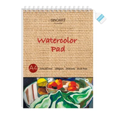 SINAORT Art Supplies 180g A4 Watercolor Pad in Stock 24 Sheets Watercolor Paper Watercolor Paper Book for Artist