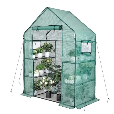 Easy Installation Sustainable Outdoor Backyard Portable Walk-in Garden Greenhouse with 4 Tier Shelves