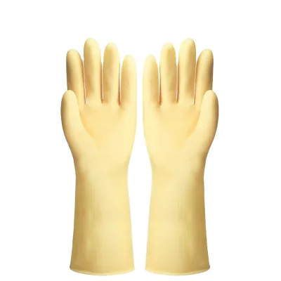 Waterproof Textured Grip Reusable Household Kitchen Dishwashing Gardening Utility Latex Protective Cleaning Gloves