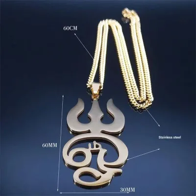 Map Necklace Buddhism Religion Arabic Necklace Personalized Indian Jewelry Religion Jewelry