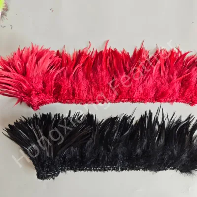 Hot Sale 4-8 " Fly Tying Fishing Strung Feather Saddle Feather Strung Rooster Hackle Plumas to Mexico for Carnival Costumes