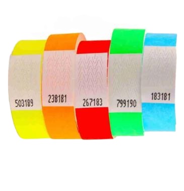 Customized Logo Print Synthetic Paper Bracelets Personalized Wristband for Access Control Events Paper Wristband