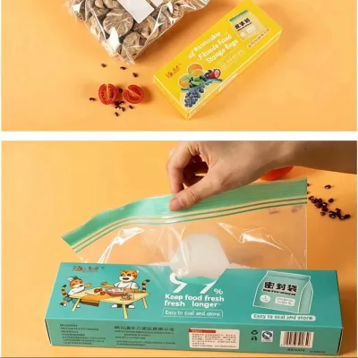 Wholesale Reusable Food Storage Ziplock Bags with Corner Stand, Available in S, M, L Sizes for Food Packaging
