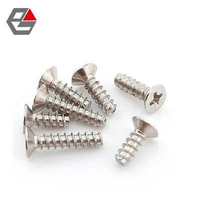 Stainless Steel Flat Phillips Head Furniture Euro Screw