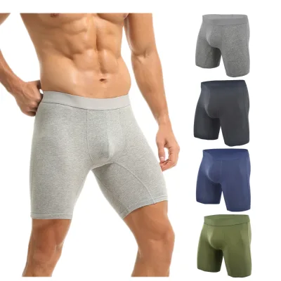 Hot Selling Custom Underpants Cotton Men's Underwear Plus Size Breathable Boxer Briefs