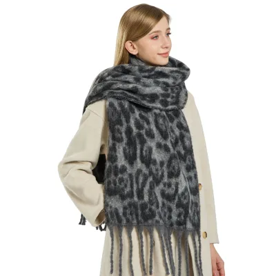 Wildness Women High Quality Warm Scarf Custom Pattern Thick Winter Scarf