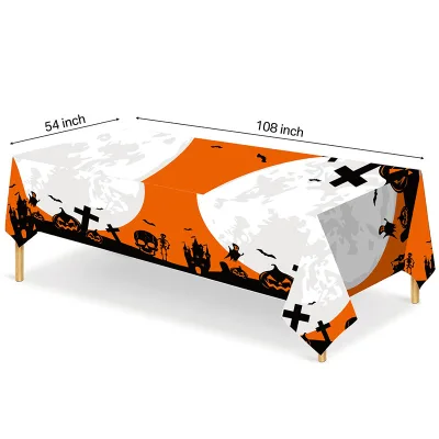 Hot Sell  LDPE Disposable Biodegradable Stylish Rectangle Plastic Table Cloth for Events