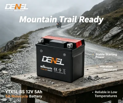 LIYANG YTX5L-BS 12V 5AH Maintenance Free Gel Battery New Motorcycle Compatible Low Internal Resistance