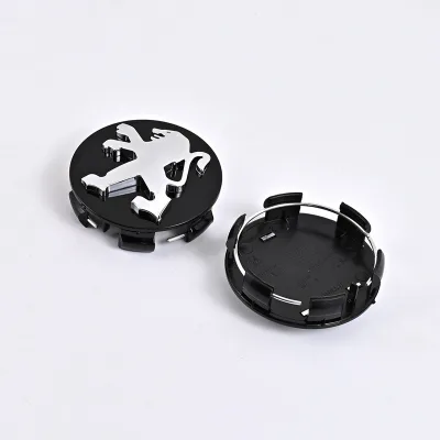 Chrome 60mm Wheel Hub Center Caps Emblem Badge for Peugeot 301 307 308 408 4pcs Easy Installation Wheel Dust Covers Accessory