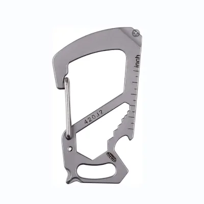 Anti-lost Key Holder Carabiner Keychain Clip and Quick Release Backpack Clasps/Hook with Multitool