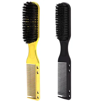 Good Quality Dual-Purpose Barber Shop Hairdressing Comb Salon Use Men's Beard Styling & Hair Cutting Cleaning Brush