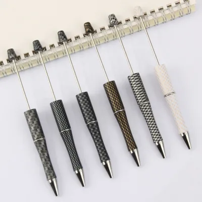 Promotion Children's Handmade Gift Printing Plastic Beaded Pen DIY Ballpoint Pen
