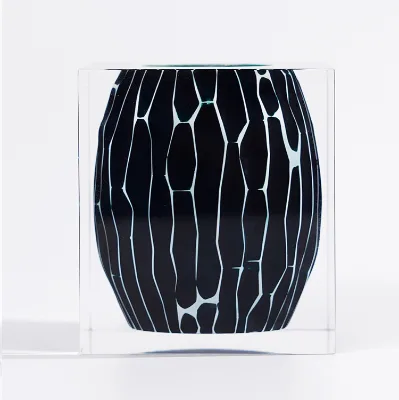 Nordic Luxury Creative Table Modern Ceramic Flower Vase White Green Acrylic Vase Set for Home Decor