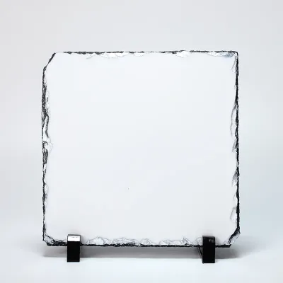 Decoration Natural Engraved DIY Sublimation Coated Rock Photo Slate 20*20cm