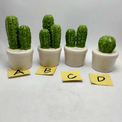 Gourd Shape Ceramic Cactus Baby Porcelain Cactus-Pottery & Enamel Artifacts