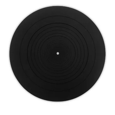 Black Vinyl Record Players Latex Turntable Platter Mat Rubber Silicone Turntable Slipmat Pad