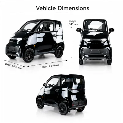 COC Certified Small EV Car Max Speed 45km/h Mini Electric Car Leather Seats Without Driving License for Adult