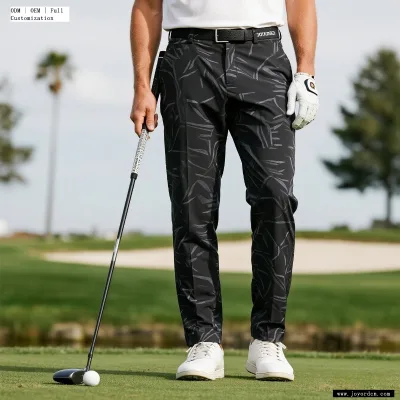 High Quality Men's Straight Pants for Outdoor Leisure Sports Quick Drying Breathable Golf Ball Pants Casual Lightweight