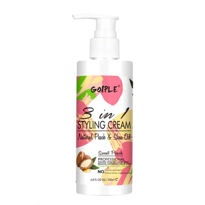OEM Customized 200ml 3 in 1 Sweet Peach Scent Styling Cream Natural Vegan Argan Oil Moisture for Hair Care for All Hair Types