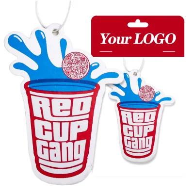 Personalised Free Sample Available Fragrance Vehicle Air Freshener Bottles Car Fresh Logo Packaging Made of Paper
