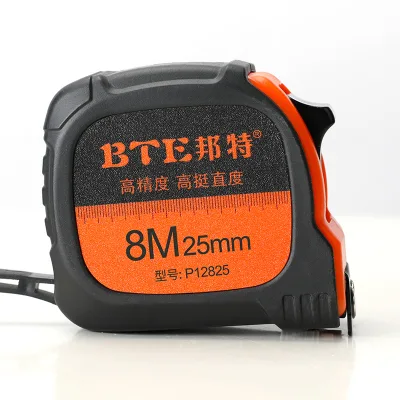 ABS Rubber Jacket Drop Resistant Tape Custom Logo/Color Retractable Metric Instruments Carbon Steel Blade Comfortable Grip