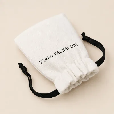 Wholesale Custom logo Large Luxury Silk Cotton Pouch White Drawstring Satin Dust Bags for Shoes Packaging