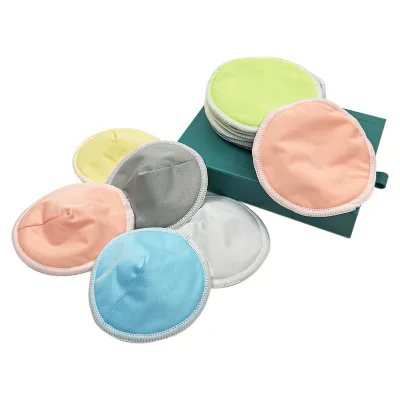 HY Wholesale Bamboo Nursing Pads Super Absorbent Nursing Pad Washable Reusable Contoured Breast Pads for Breastfeeding