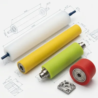 Professional OEM Manufacturer Custom Molded Polyurethane Coated Roller Wear-resistant PU Rubber Roller