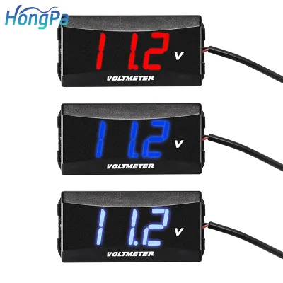 12V Meter Speedometer Voltmeter Panel Volt Motorcycle LED Display Digital Voltmeter