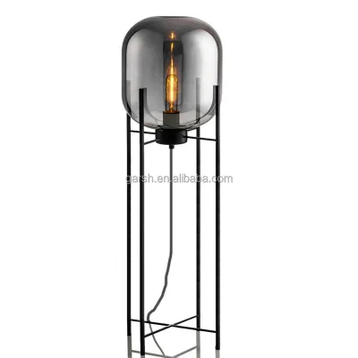Modern Table Lamp Designer Iron Standing Light Glass Shade Floor Lamp for Hotel