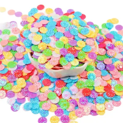Wholesale 9MM Small Daisy Glitter Sequins for Garments Jewelry Toys Filling Slime Crystal Gel Accessories