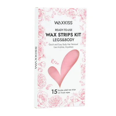Factory Supply Body Hair Removal Wax Strip Kit Painless Hair Removal Rose Cold Wax Strip for Underarms Bikini Lines