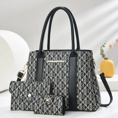 Womens 2026 New Entry-Lux Casual Large Capacity Zipper Closure Polyester Lining Printed Shoulder/Crossbody Tote Handbag